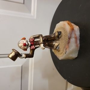 Ron Lee Clown with a Top Hat and Cane Figurine 5.75"